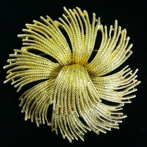 Vintage Monet Rope Starburst Pin Brooch